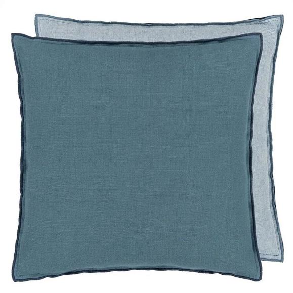 Подушка CCDG1307, Brera Lino, Midnight&Chambray, Designers Guild 43x43см