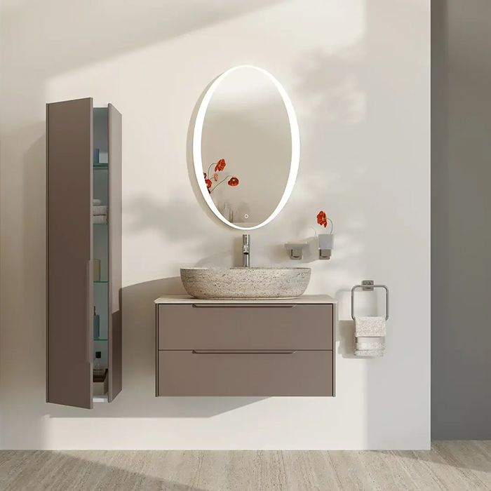 Kerama Marazzi Elegance Зеркало 52см, подвесное, сенсор смена цвета подсветки и диммер, цвет: белый