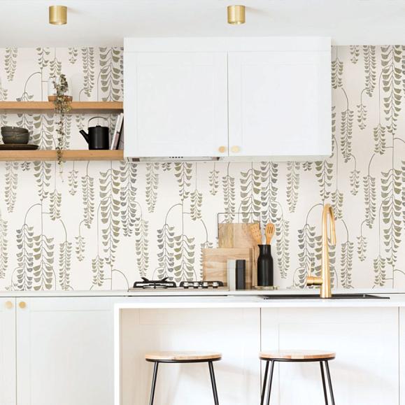 Обои York BW3941 Deco Wisteria Cream/Gold
