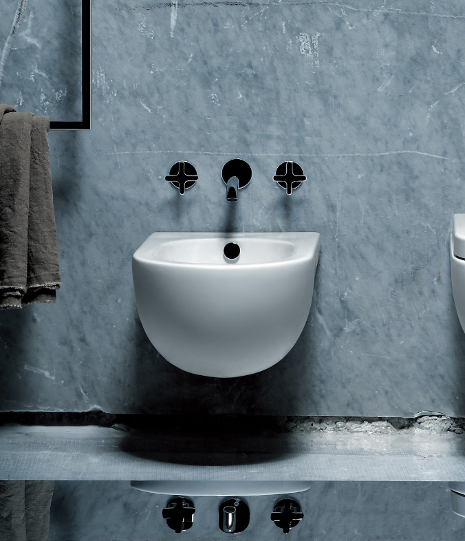 Azzurra Nuvola Биде подвесное 55x35xH25 см c 1 отв., с креплением KIT2000CF, цвет: Bianco lucido
