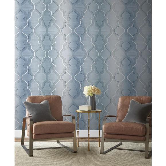 Обои York DM4944 Modern Ombre Damask Blue