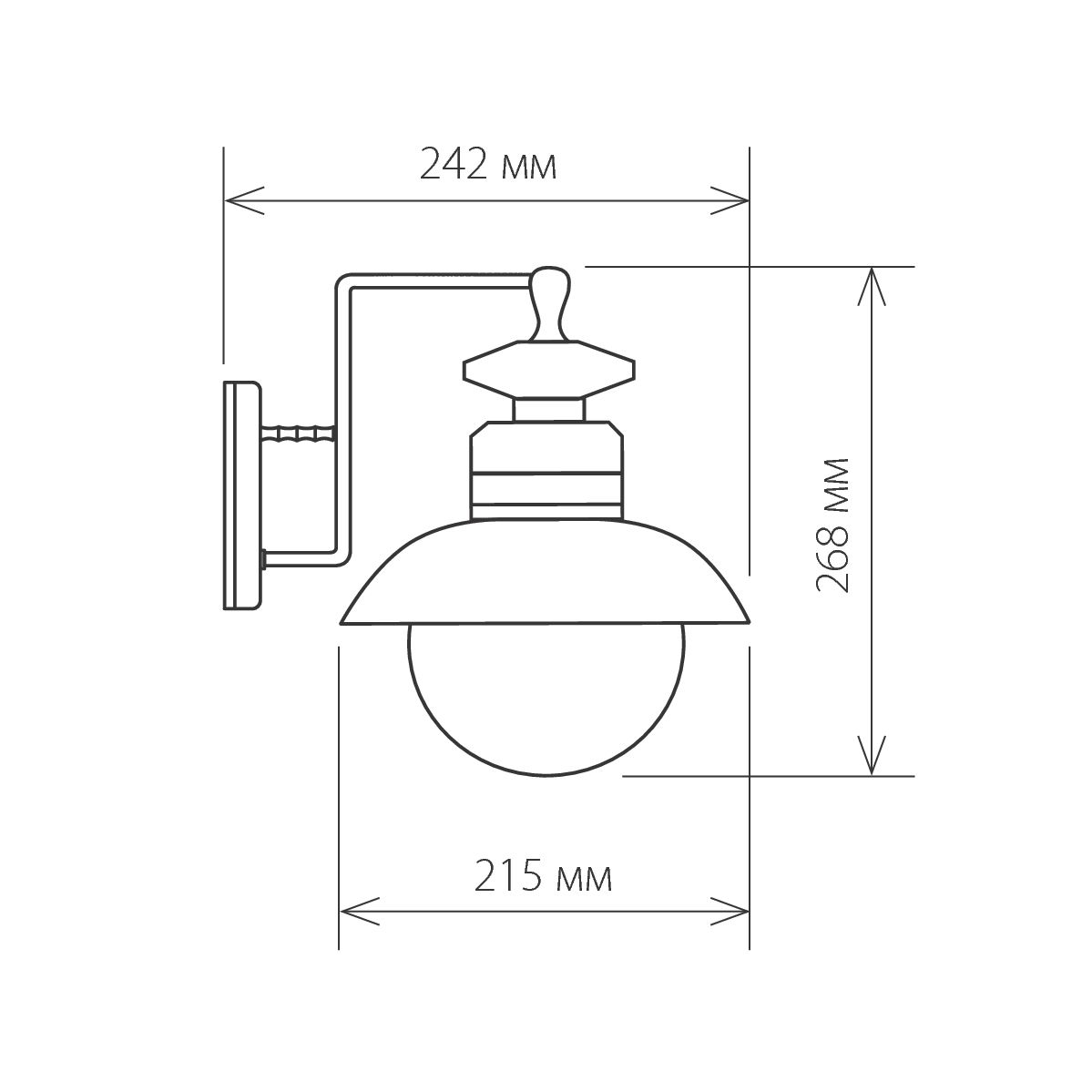 Уличный настенный cветильник Elektrostandard Talli D GL 3002D брауни 4690389106569