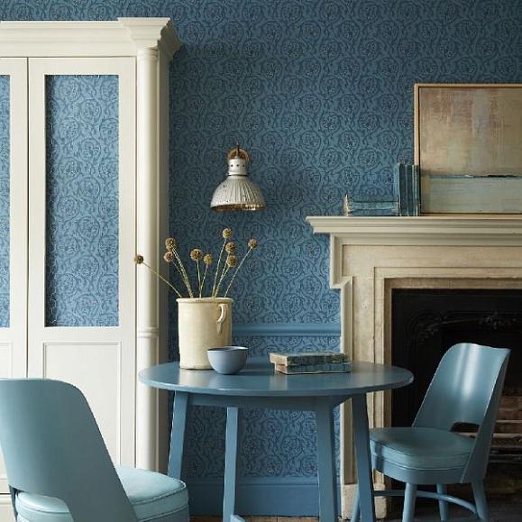 Обои Little Greene 0263HOAIRFO Hoja Air Force Blue