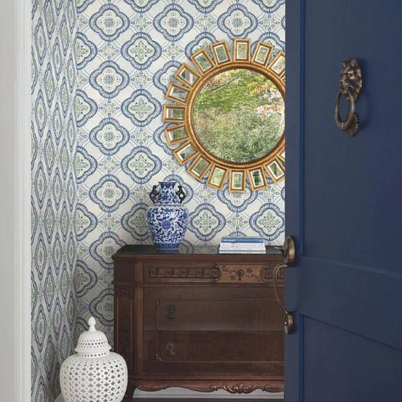Обои York GO8216 Garden Trellis Cobalt