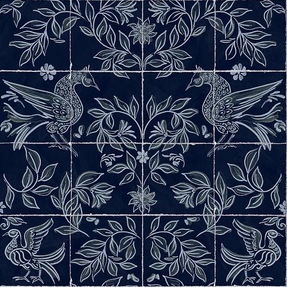 Обои Coordonne 9200082V Ceramica Navy