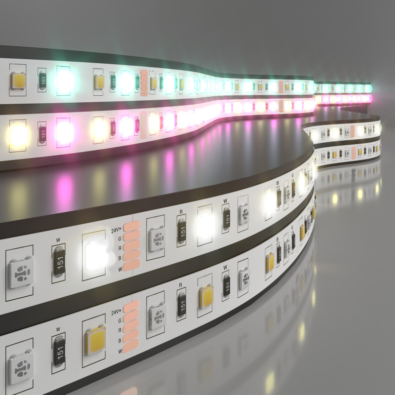 Светодиодная лента Elektrostandard 24V 14,4W 60Led 5050+5050 IP20 MIX RGB/дневной белый, 5м 4690389172267 a053729