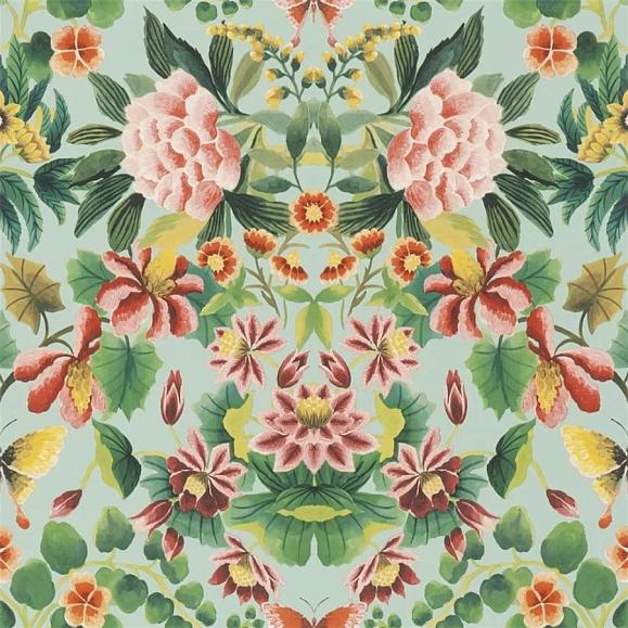 Обои Designers Guild PDG1156/05 Ikebana Damask Aqua