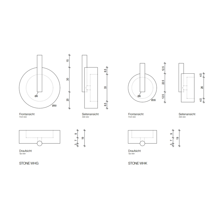 Decor Walther Black Stone WHG Крючок подвесной, цвет: черный матовый / сталь матовая