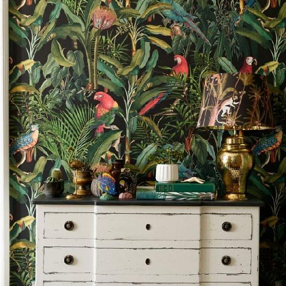 Панно Mind the gap WP20522 Parrots of Brasil Anthracite
