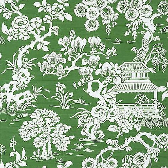 Обои Thibaut T13304 Japanese Garden Emerald