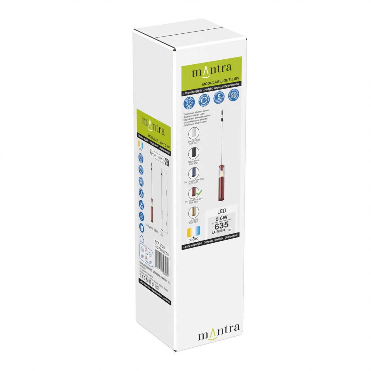 Подвесной модульный светильник без основания Mantra Spark 9326