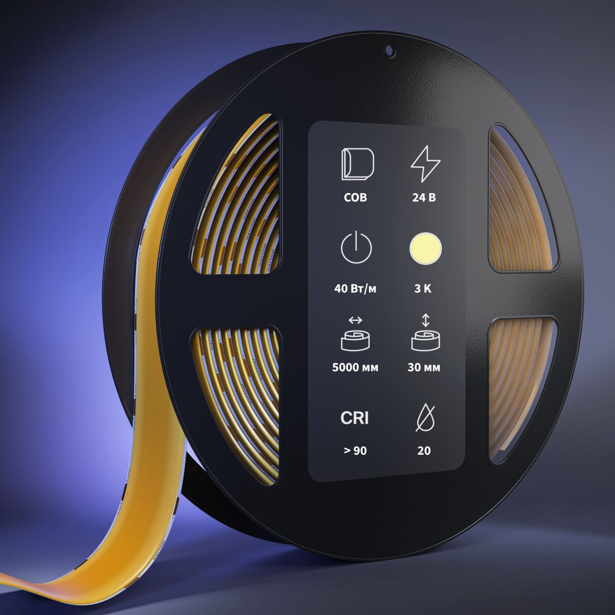 Светодиодная лента Maytoni Led Strip 24В COB 40Вт/м 3000К 5м IP 20 201315