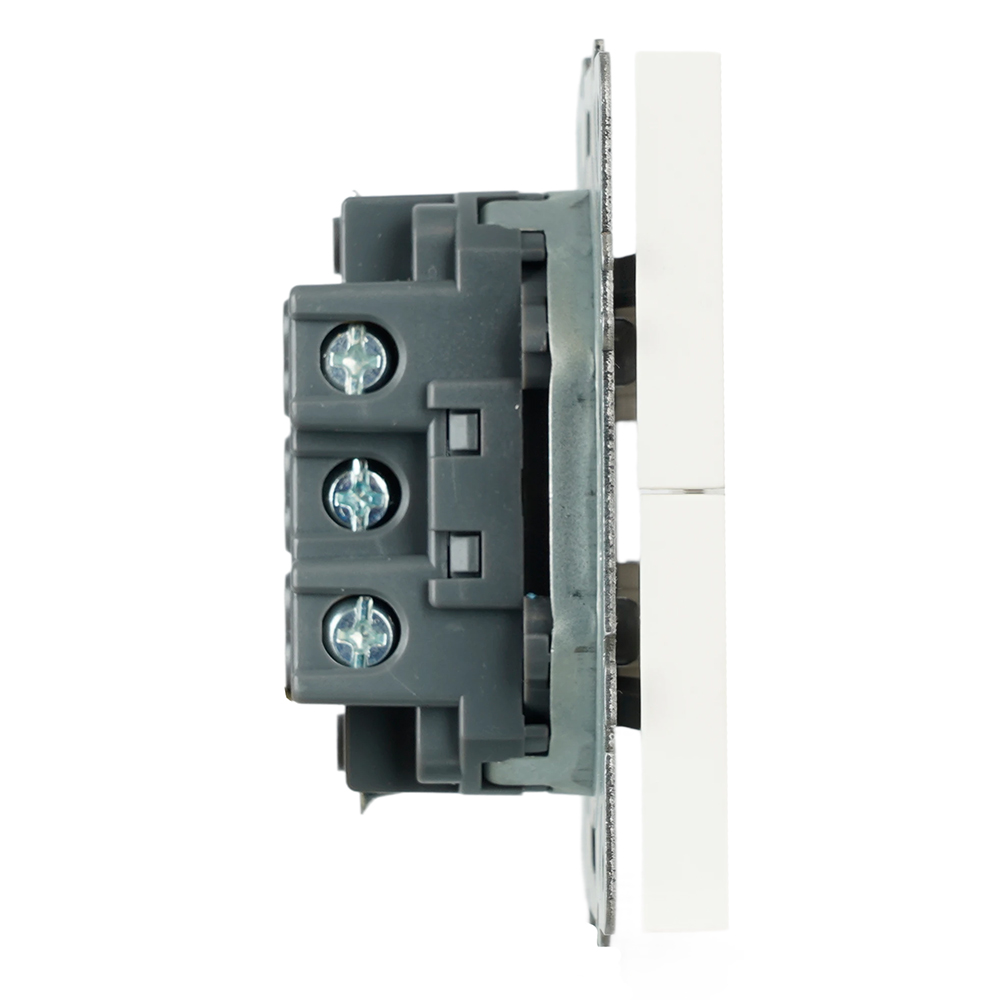 Выключатель двухклавишный Stekker Эмили RSW10-5116-01 белый фарфор soft touch 50822