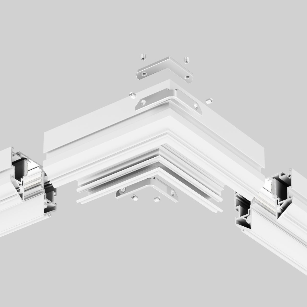 Коннектор угловой 90° к шинопроводу Exility Maytoni Technical TRA034CL-SCHN-42W