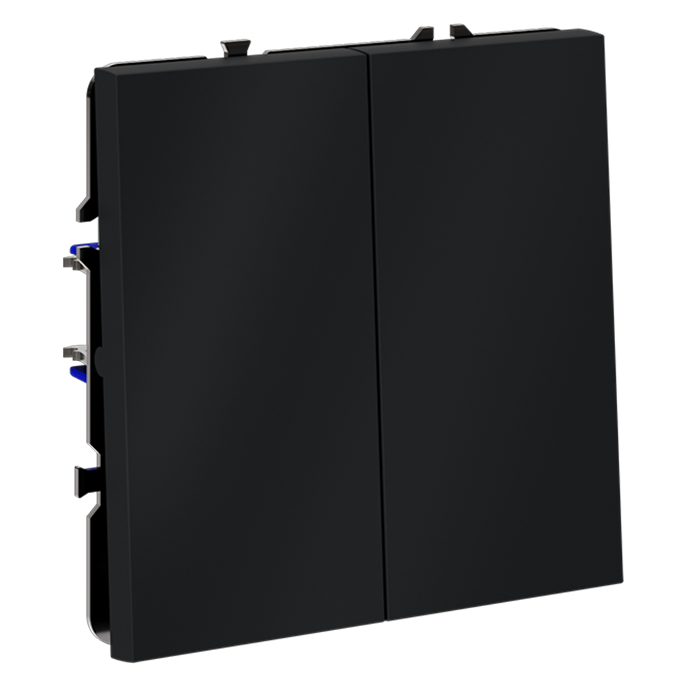 Выключатель двухклавишный Voltum S70 VLS020107 (графит)