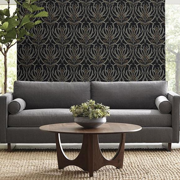 Обои York AC9145 Calluna Black/Gold