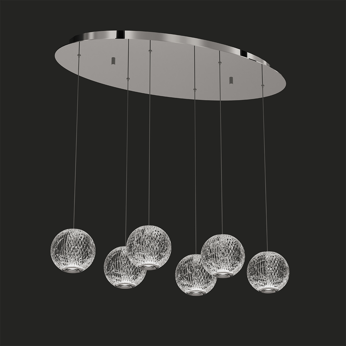 Подвесная люстра DeLight Collection Elliot Diamante MD20001012-6A chrome