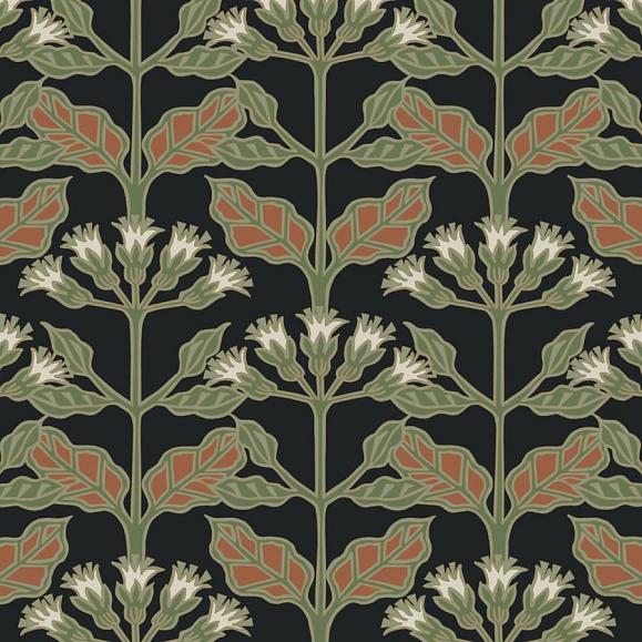 Обои York AC9113 Tracery Blooms Black/Multi