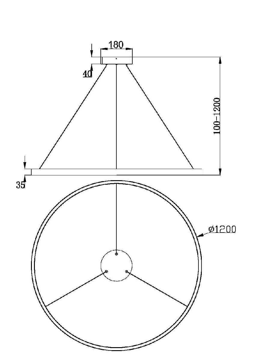 Подвесная люстра Maytoni Rim MOD058PL-L65BS3K