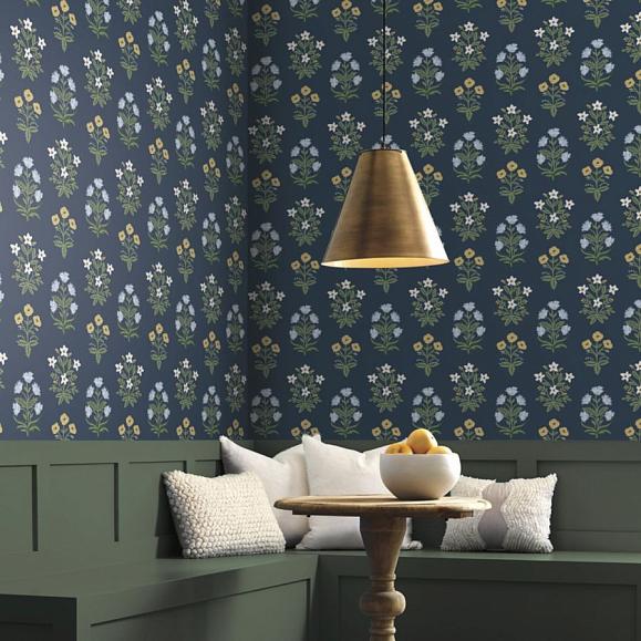 Обои York RP7351 Mughal Rose Navy