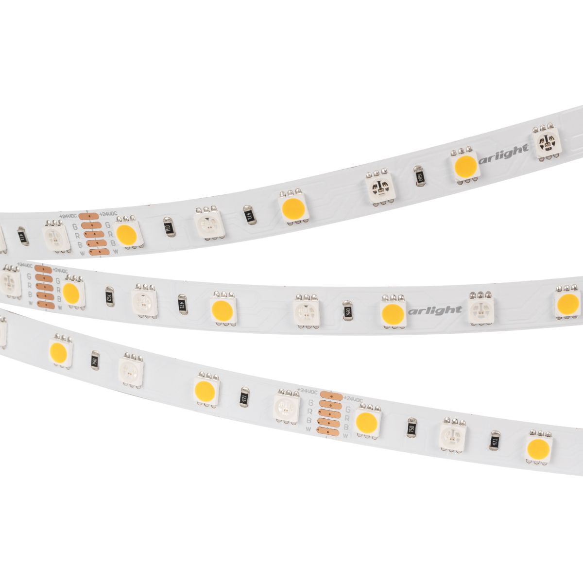 Светодиодная лента Arlight RT-B60-10mm 24V RGBW-Day (14.4 W/m, IP20, 5m) (Открытый) 018326(3)