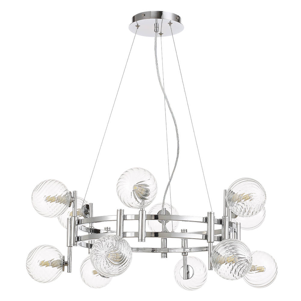 Подвесная люстра Crystal Lux LUXURY SP12 CHROME