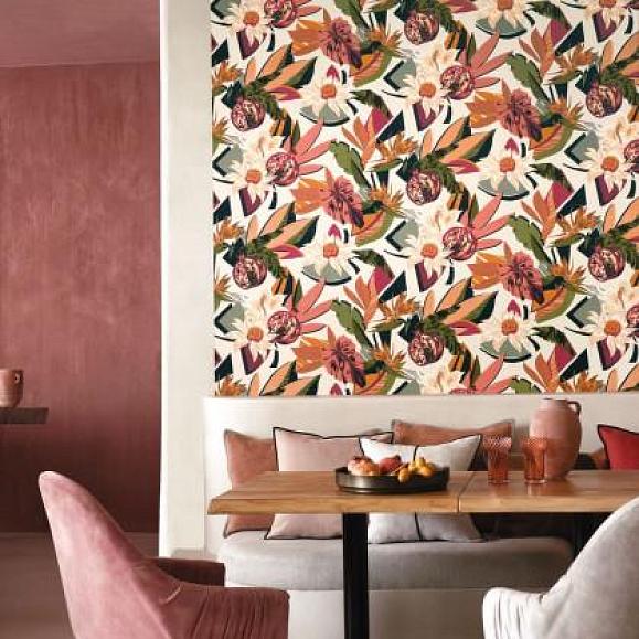 Обои Casamance 75531324 Salvador Grege/corail
