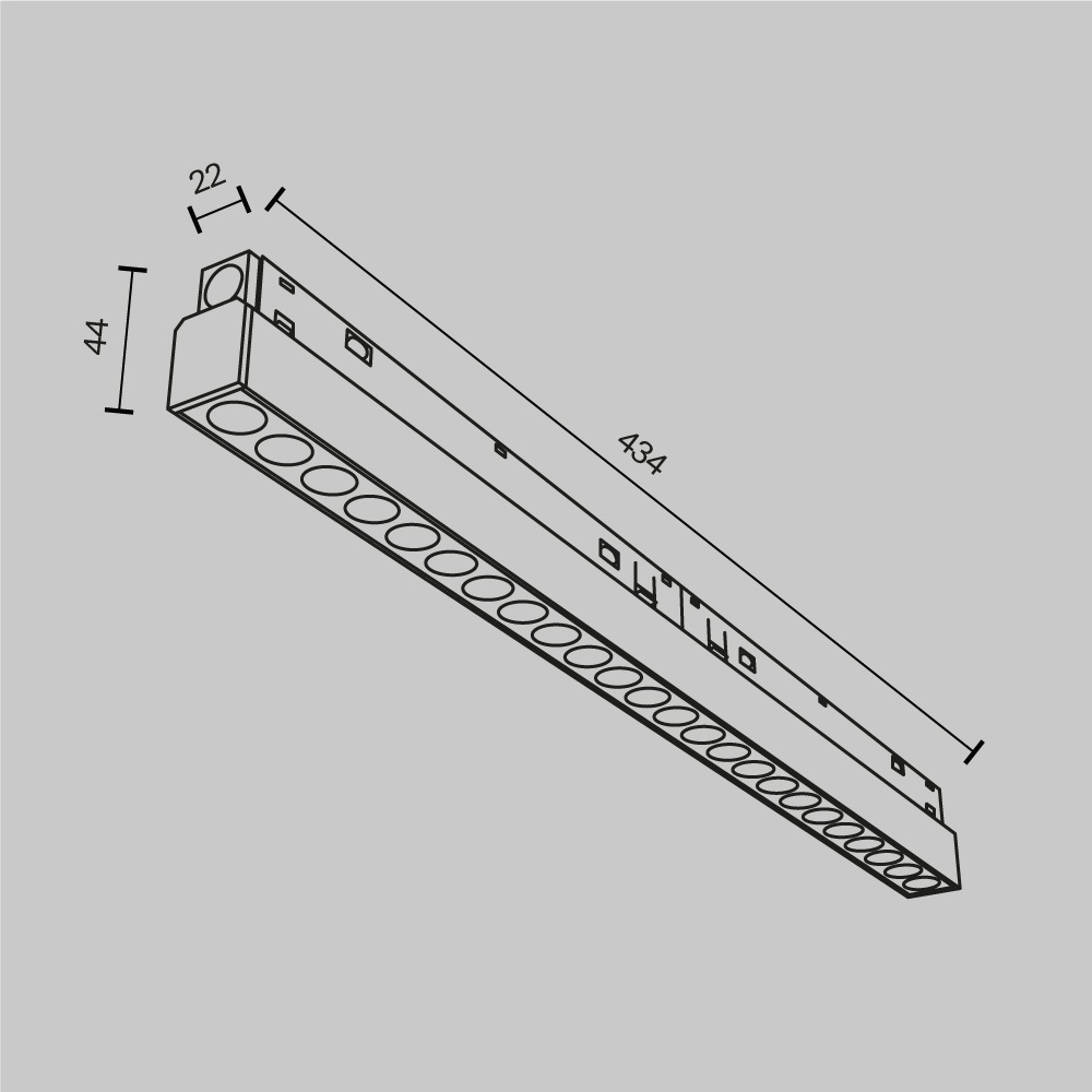 Трековый магнитный светильник Maytoni Technical Magnetic track system Exility Points TR031-2-24W4K-B