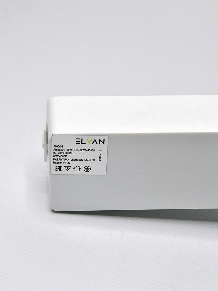 Трековый светильник Elvan ST-01-30-NH-WH