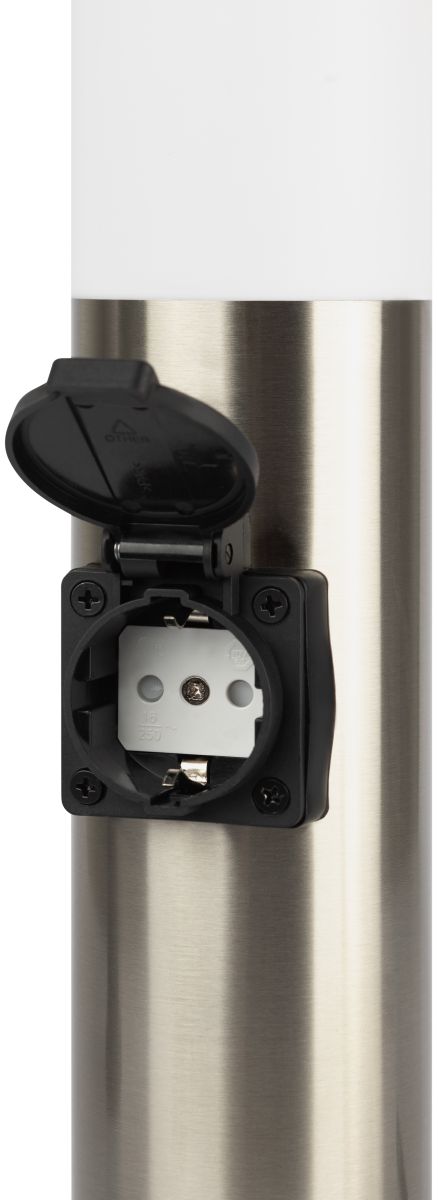 Ландшафтный светильник ЭРА Беллона GBF-103-1-SL-0650 230В Е27 IP54 серебро с розеткой Б0071046
