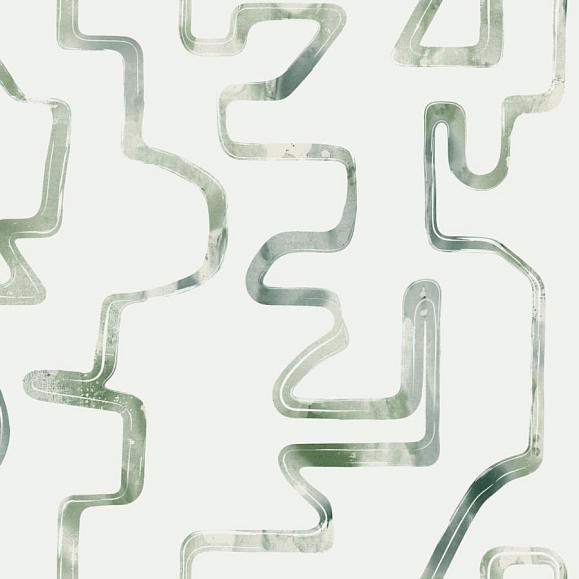 Обои York AG2051 Abstract Aura Green/Grey