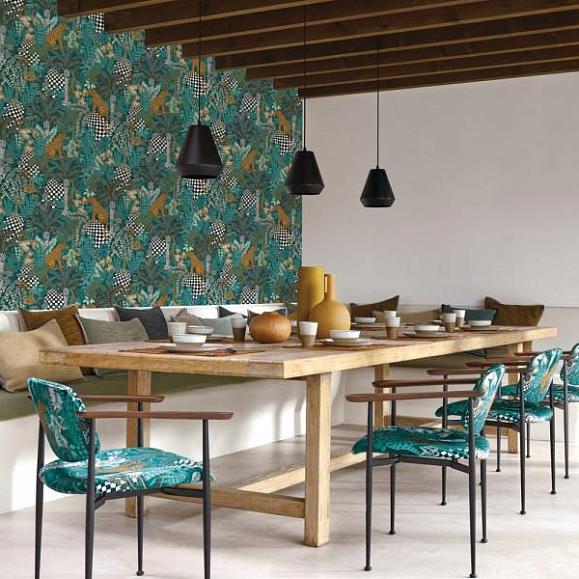 Обои Casamance 75500202 Belize Vert petrole/celadon