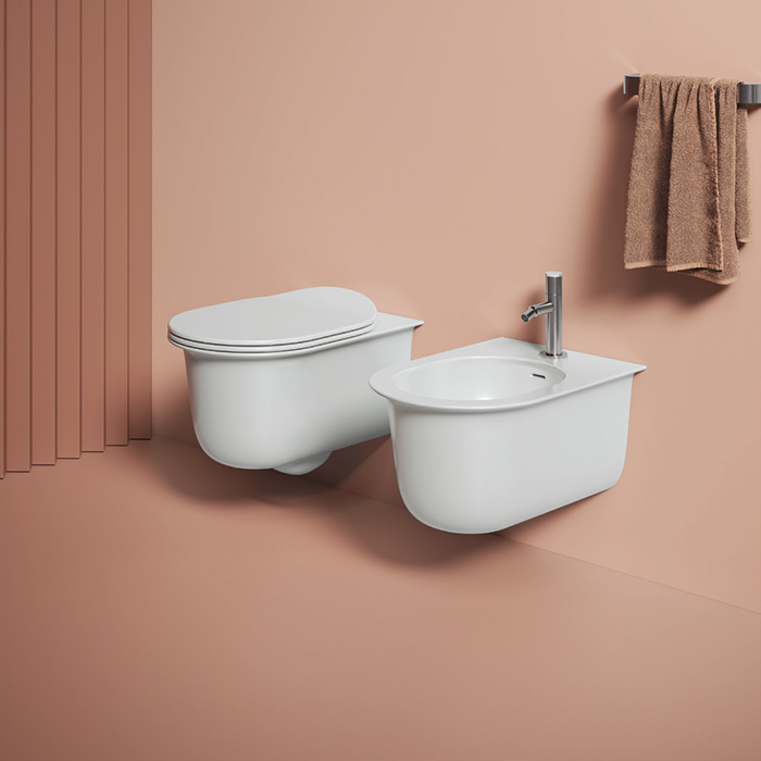 Artceram Chic Биде подвесное 38х53см., с 1 отв., цвет: белый матовый