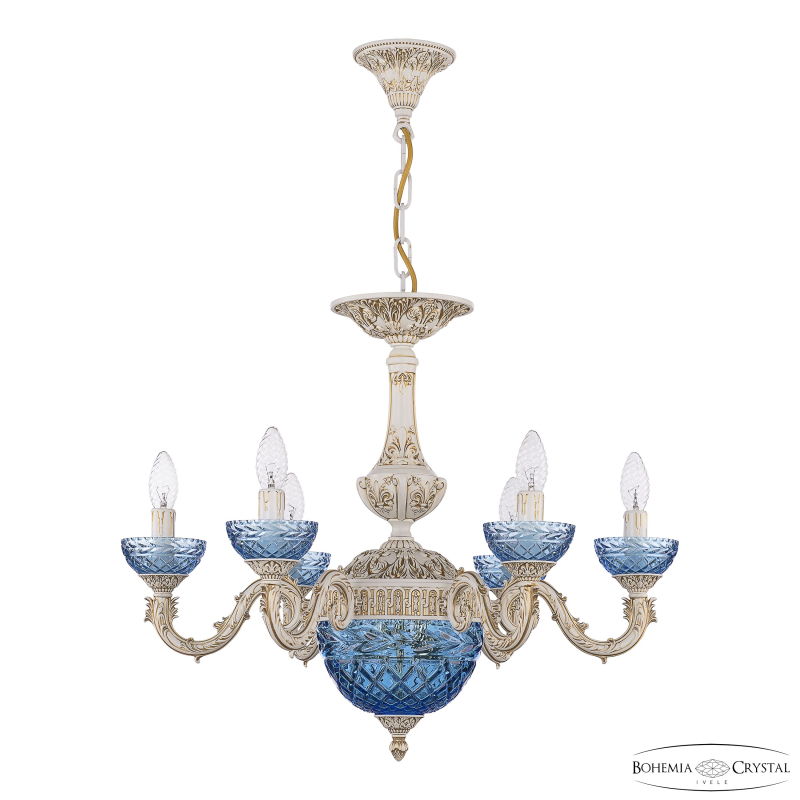 Подвесная люстра Bohemia Ivele Crystal AL79101P/6/175 WMG P Aquamarine/M-1F
