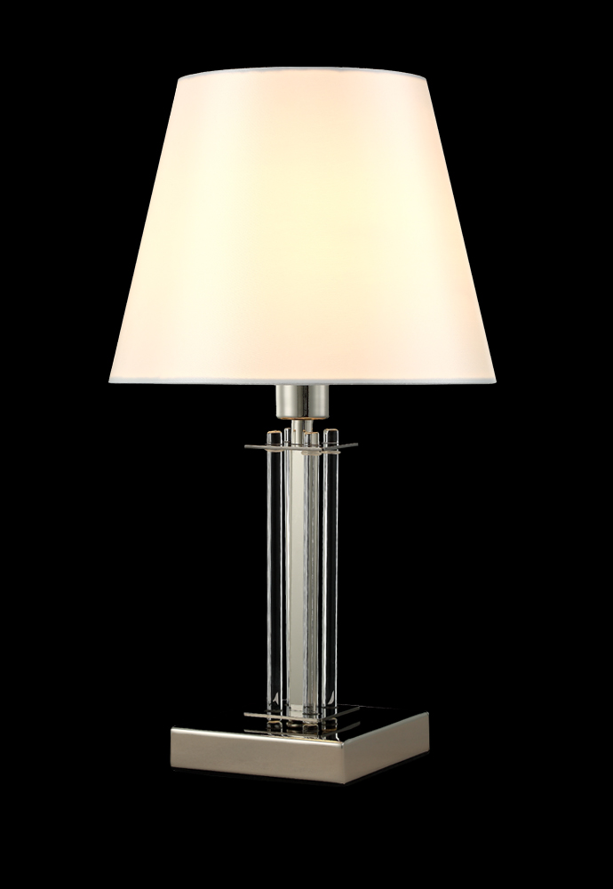 Настольная лампа Crystal Lux Nicolas NICOLAS LG1 NICKEL/WHITE