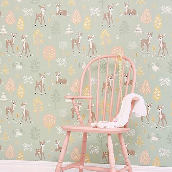 Обои Majvillan 125-02 Golden Woods Dusty Green