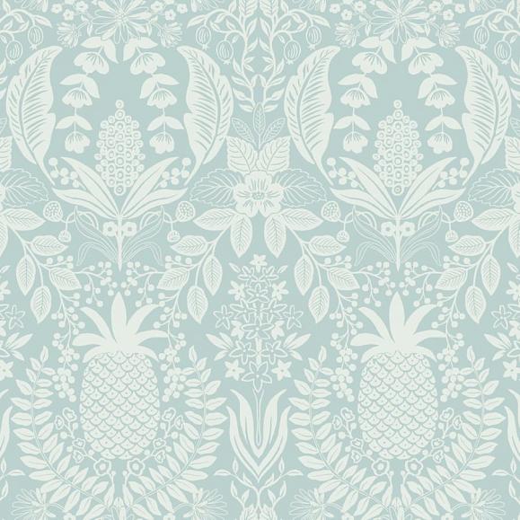Обои York RF7484 Pineapple Damask Light Blue