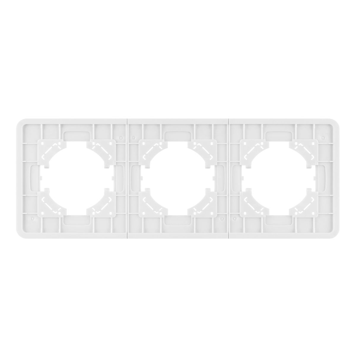 Рамка на 3 поста стеклянная Arlight FRM-OMALI-SFGS-3-WH 049712