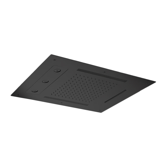 Almar Spin Temptation Верхний душ 48х63см., потолочный, 3 режима, хромотерапия, цвет: Black Absolute Brushed PVD