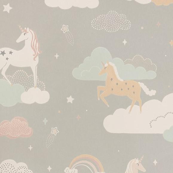 Обои Majvillan 129-01 Rainbow Treasures Mud Grey