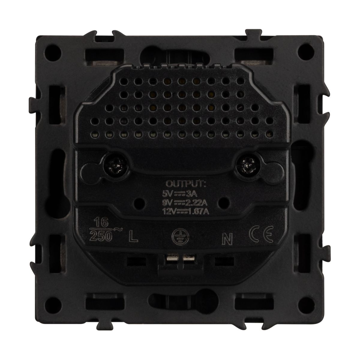 Розетка зк со шторками с USB тип А+С софт-тач черный оникс Arlight SCT-MUAC-SFPL-BK (250V, 16A) 054285(1)