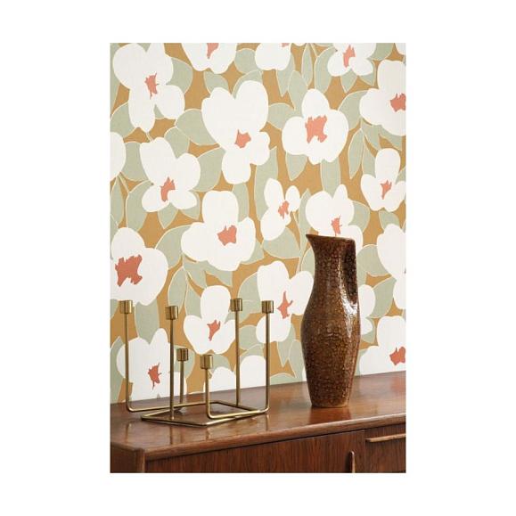 Обои Casadeco 88392323 Flower Power Jaune d'or