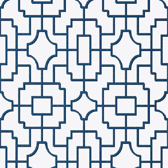 Обои Thibaut T20867 Fretwork Navy