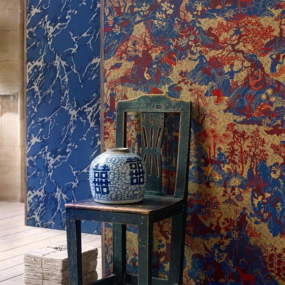 Обои Zoffany 313021 Avalonis Como Blue / Koi