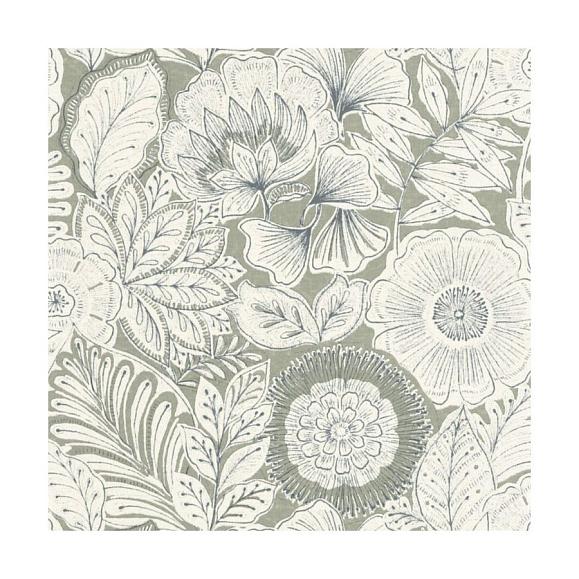 Обои Casadeco 88157211 Batik Vert sauge