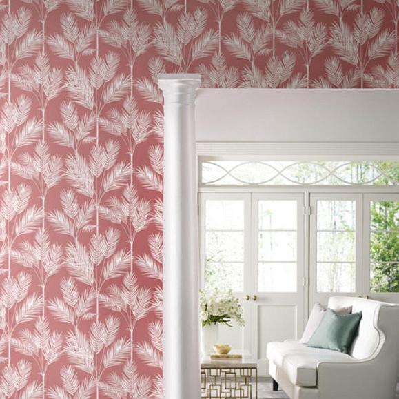 Обои York CV4407 King Palm Silhouette Coral