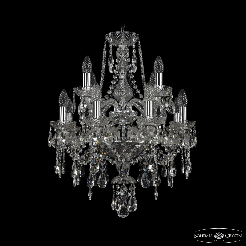 Подвесная люстра Bohemia Ivele Crystal 1415/8+4/165/2d Ni