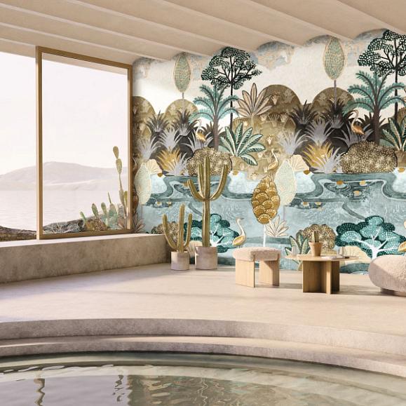 Панно Casamance 75610916 Aruba Celadon/mordoré