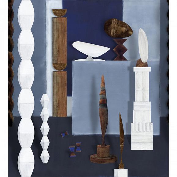 Панно Casamance 75580202 L'atelier De Brancusi Bleu d'egypte