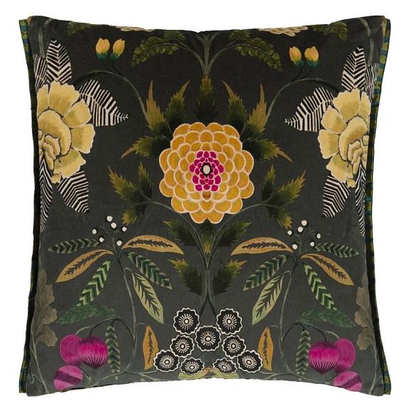 Подушка CCDG1452, Brocart Decoratif Velours, Olive, Designers Guild 55 x 55см